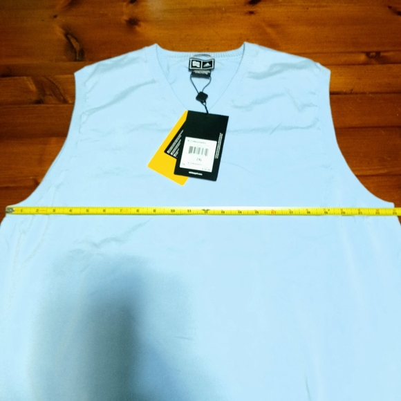 Adidas Light Blue V-Neck Sweater Size2XL - Picture 4 of 8